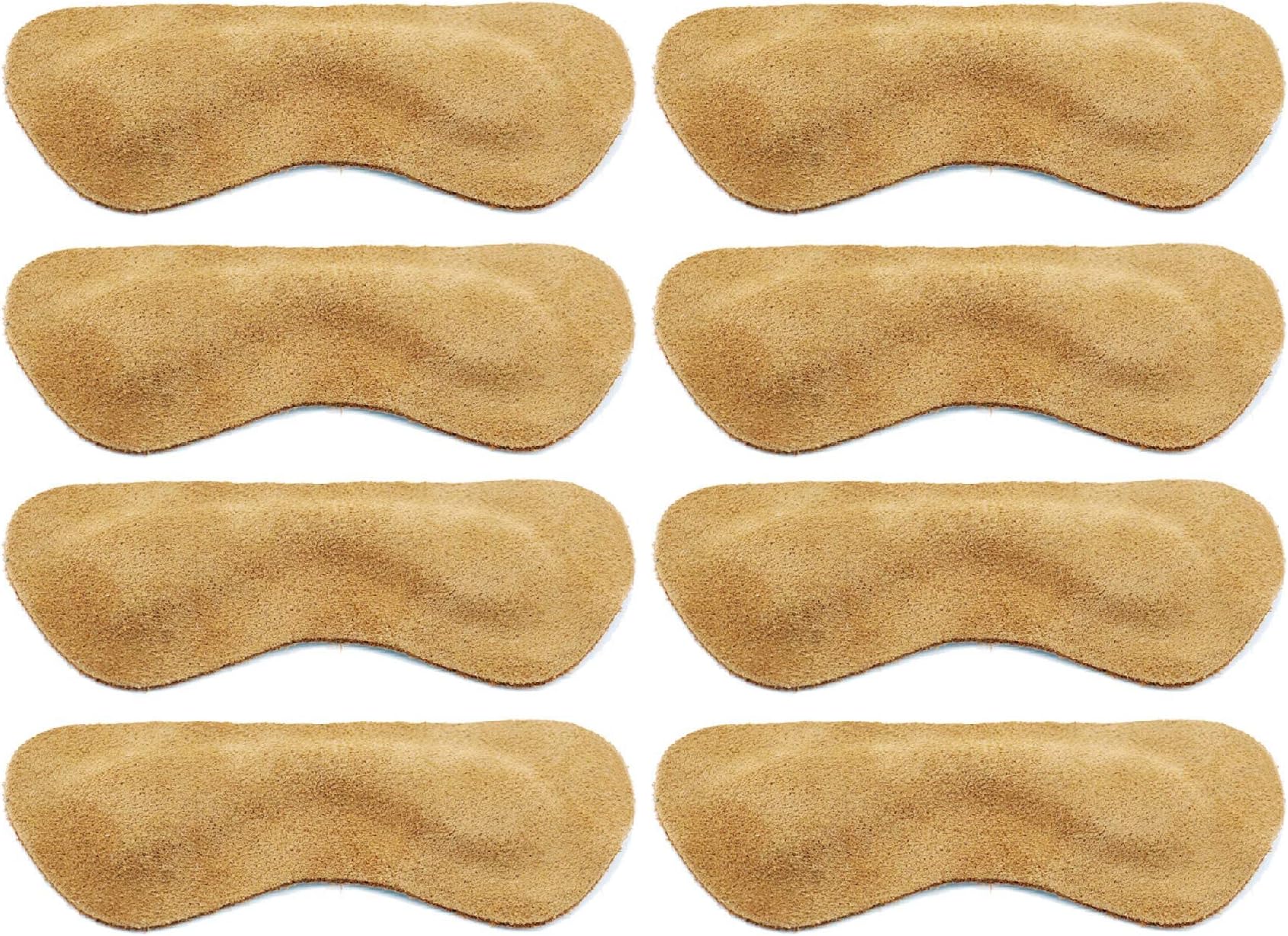 Leather Heel Grips Liner Cushions Inserts for Shoes Too Big, Improved Shoe Fit and Comfort, Khaki,4 Pairs 0.2 inch Thick(Khaki) …