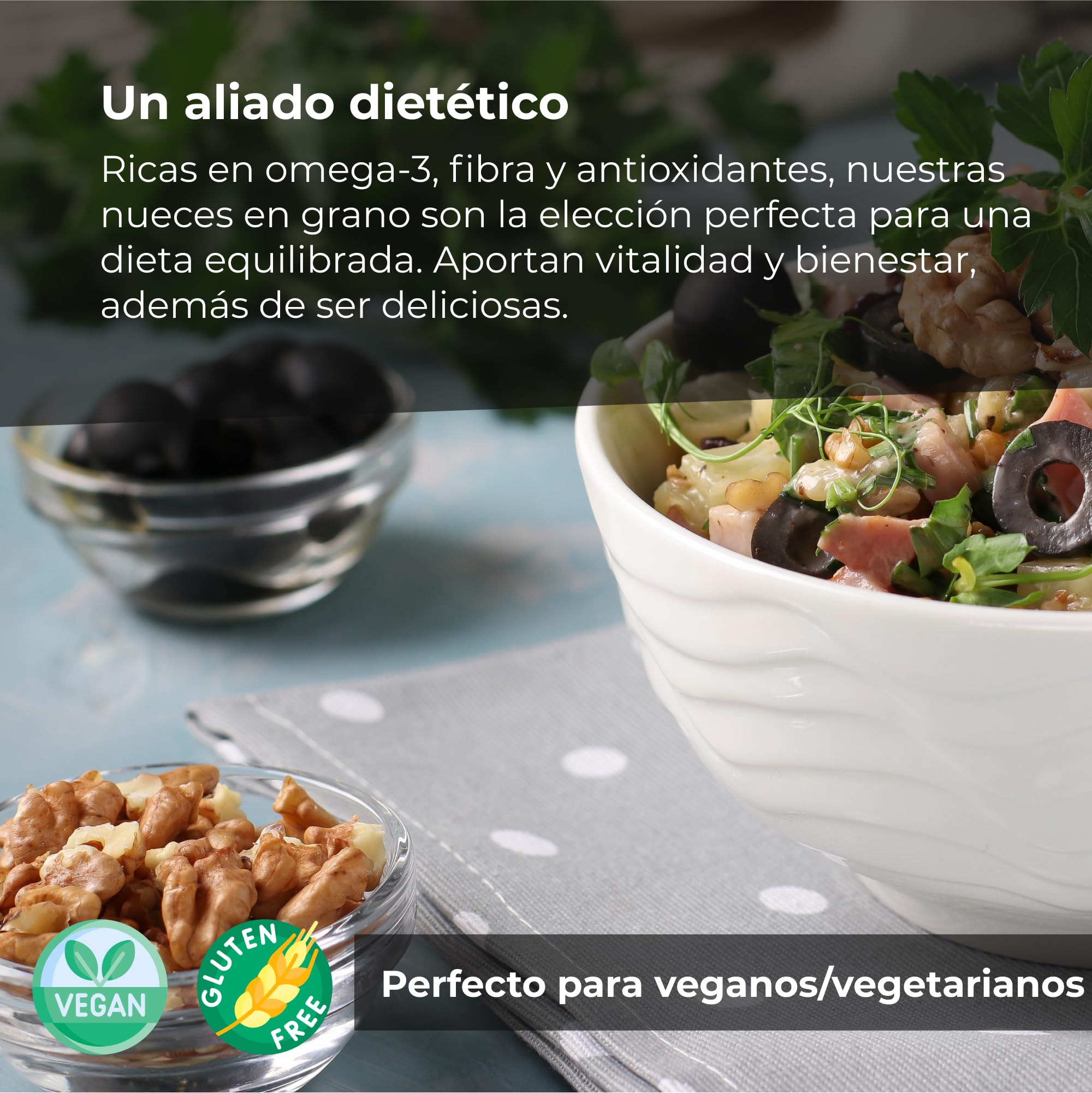 Nueces gran calibre 1kg Natural Sin sal Dorimed