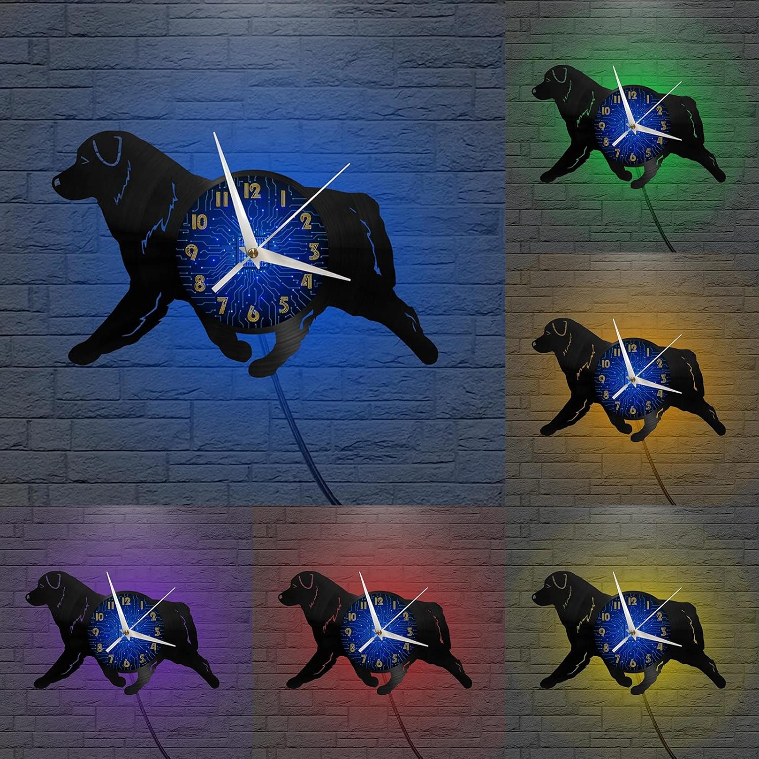 Labrador Retriever Dog Decorations Large Vinyl Wall Clock