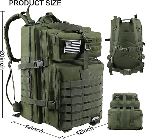Miniatura 7 de CtopxCone Mochila táctica militar 45L, verde01, Mochilas de mochila