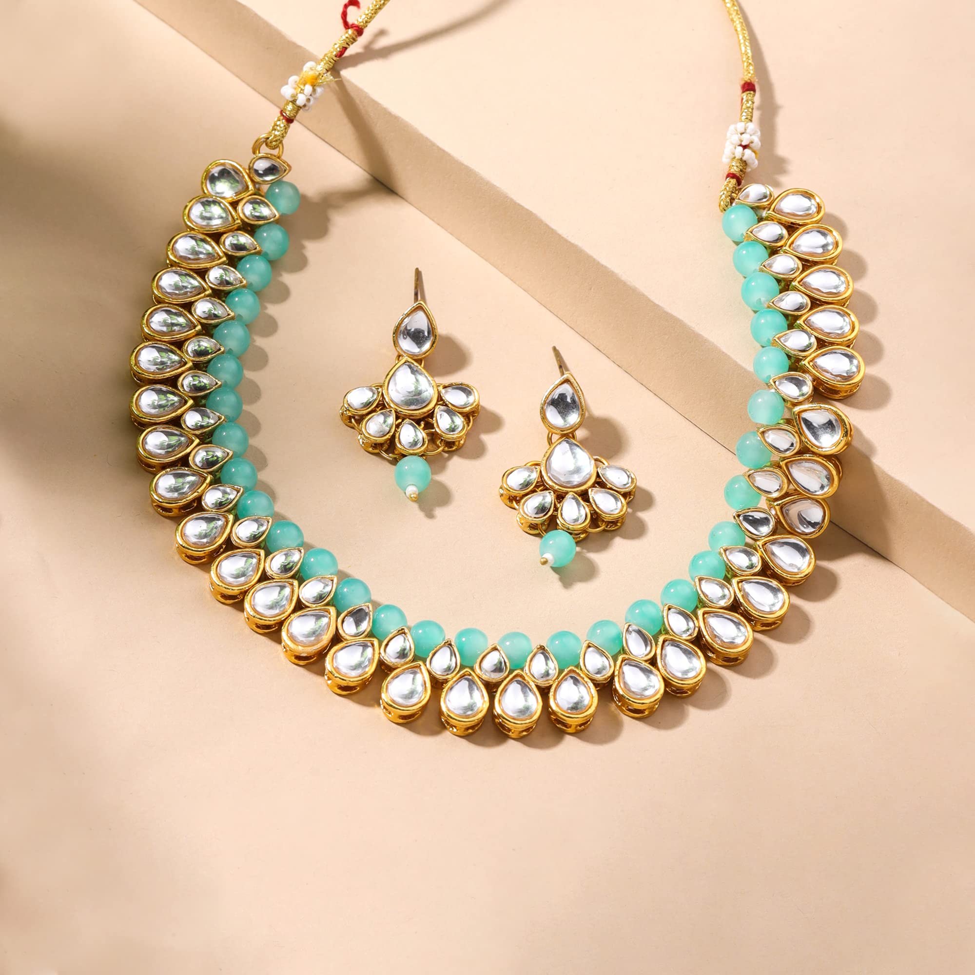 Women's Traditional Beads Choker Necklace Set, Birthday Gift