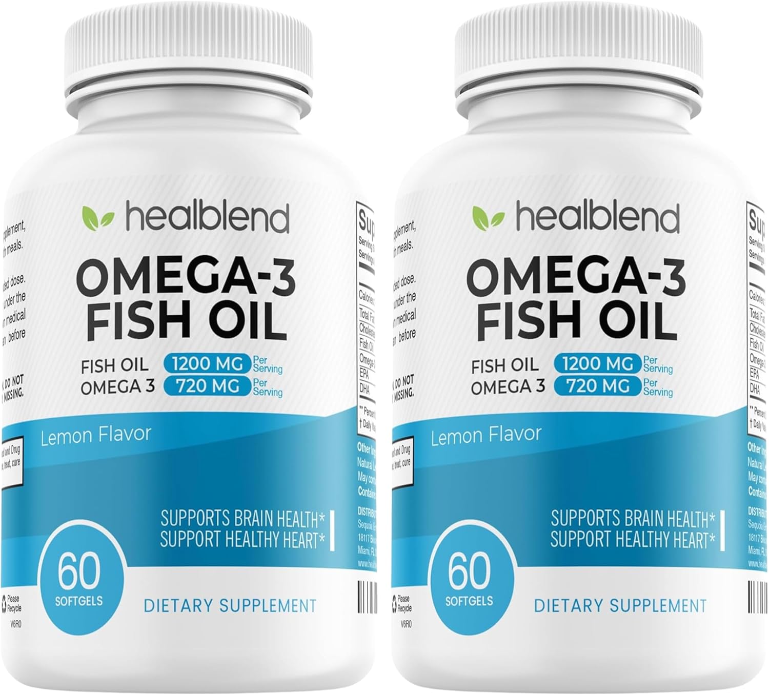 Omega 3 - Pure Fish Oil 36/24-120 softgels (2 Pack)