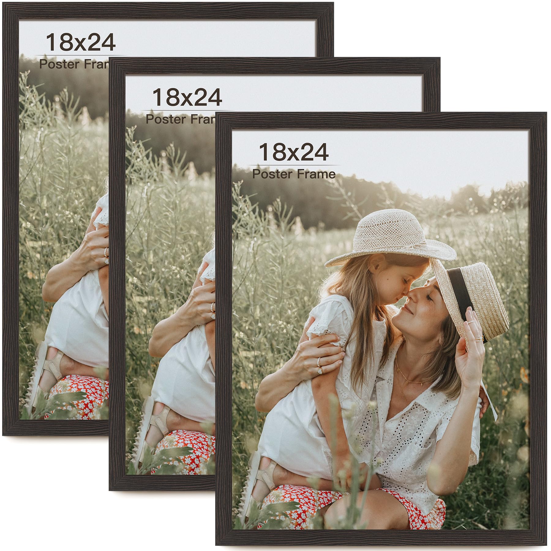 Amazon.com - Momentworth 18x24 Frame Set of 3, Black Wood Grain