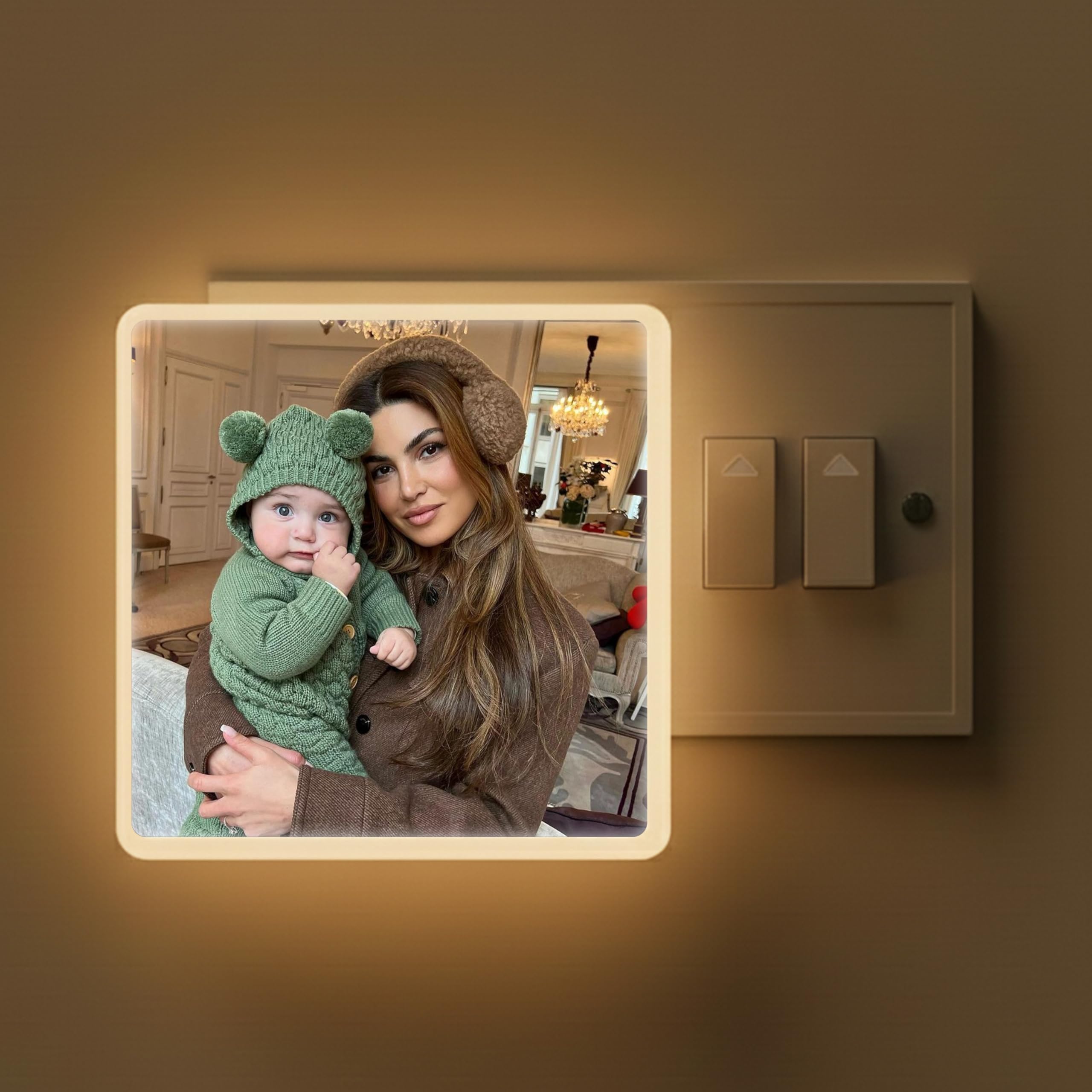 Personalized Square Night LED Lamp with Customized Photo, 4 x 4 Inch Plastic Night Light, Plug-in AC Powered, Birthday Mother’s Day Gift, Custom Gift for Birthday, Anniversary, Home Décor-picture-14