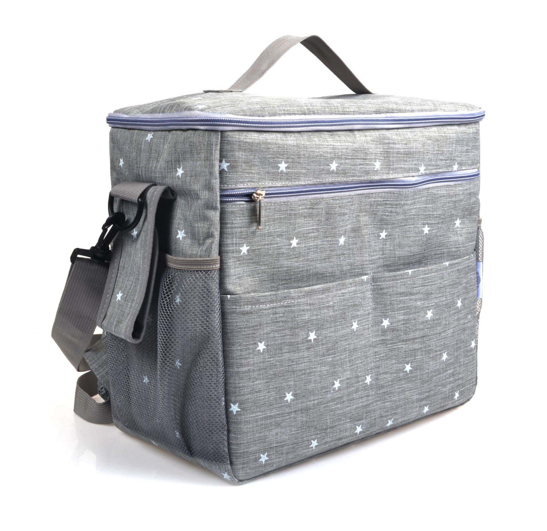 Bostar Bolsa de Carro para Bebe Bolsa Multifuncional de Gran Capacidad para Mamá Bolsa de Almacenamiento Correa Universal Silla de Paseo 34 * 32 * 19cm