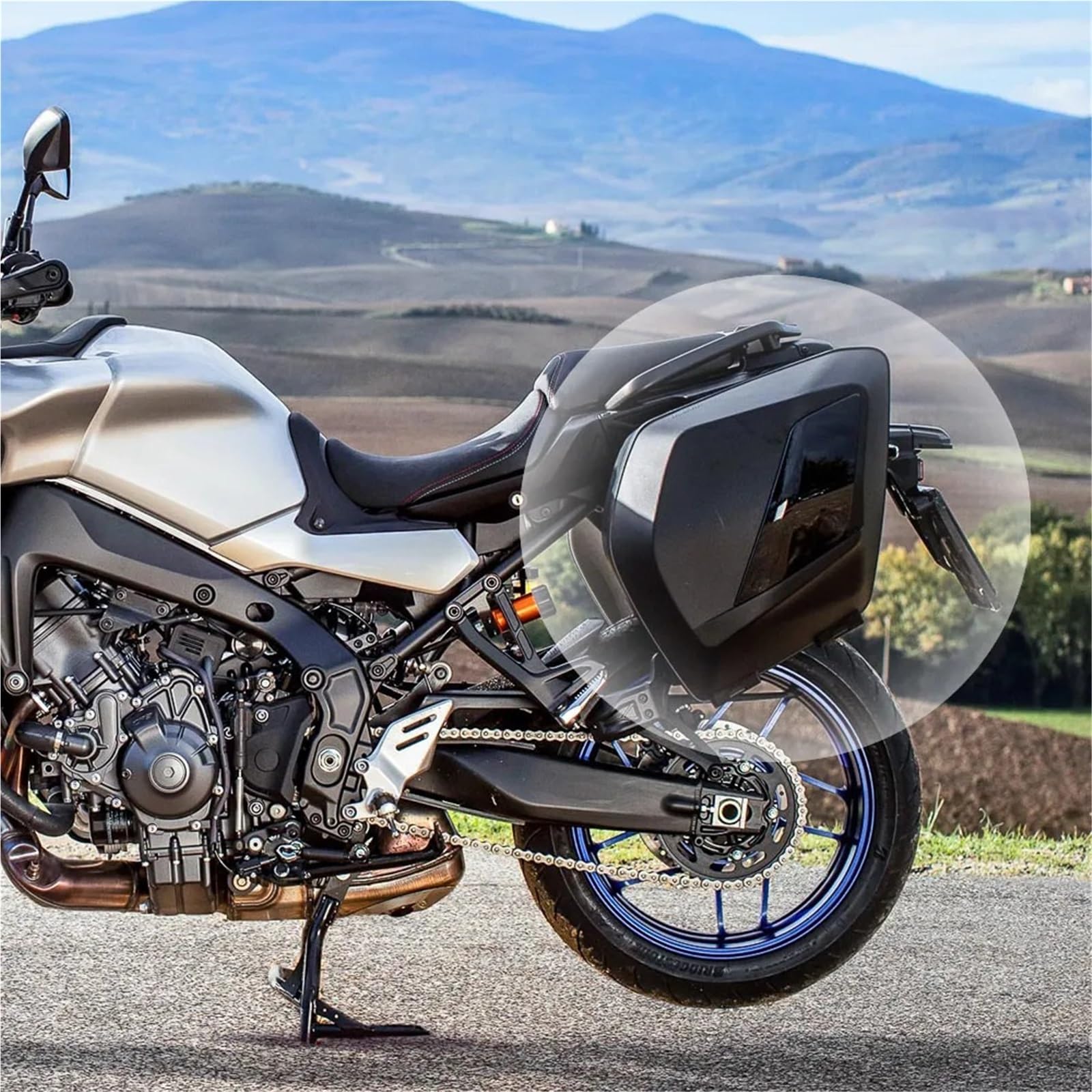 Bagaż motocyklowy torba torba na siodełko motocykl Do czerwonych toreb bagażowych motocyklowych Tracer 9 GT, czarnych rozszerzalnych toreb wewnętrznych(A)