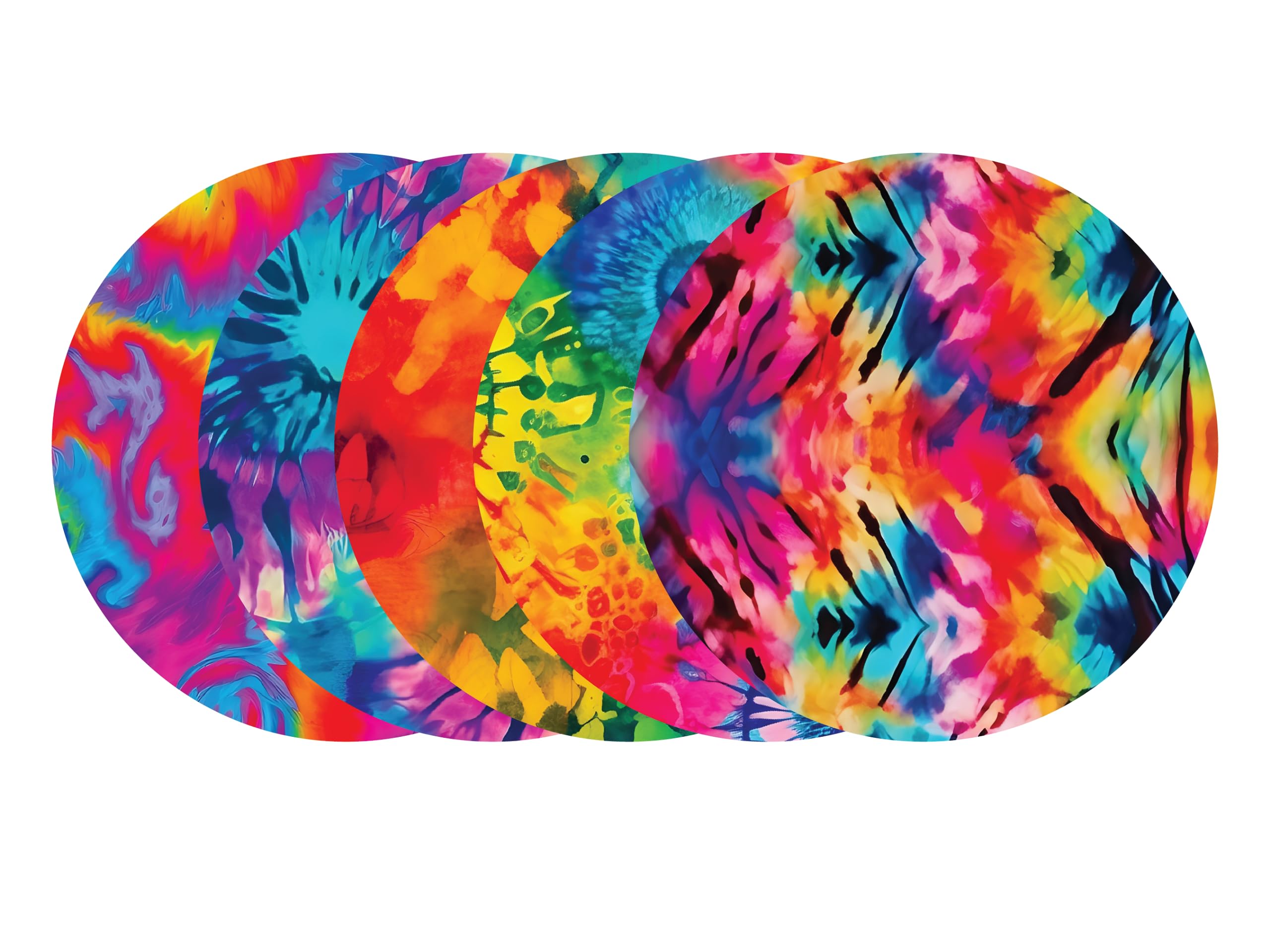 Glucomart CGM Patch No-Lift Libre Sensor Cover 5-Pack Waterproof Libre Adhesive Patch Tie Dye Libre 3 Patch Libre 2 Patch CGM Tape Libre Cover Libre