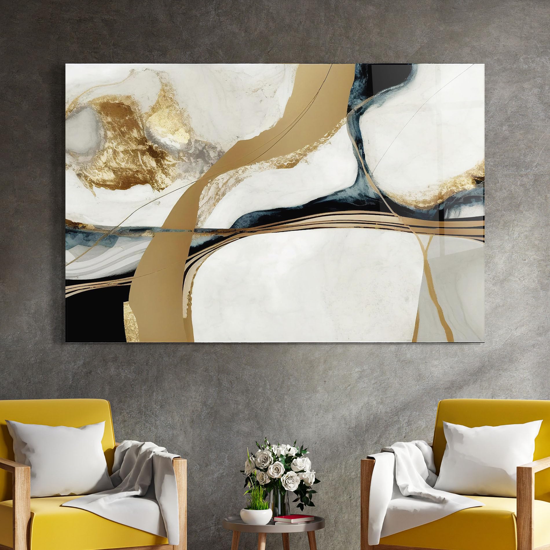 ARTHUB® Moderne Impression Sur Verre 60x100 Cm, 5mm Verre Trempé