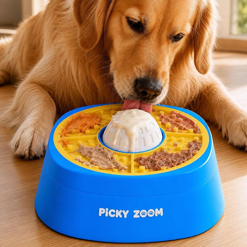 Comedouro Lento Interativo para Cães com Bola Rolante para Petiscos Líquidos Picky zoom SF01