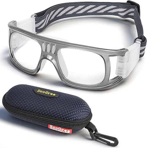 Miniatura 10 de N/A" Gafas deportivas para hombre, para raquetbol, baloncesto, fútbol, gafas protectoras, lentes de choque y colisión, reemplazables