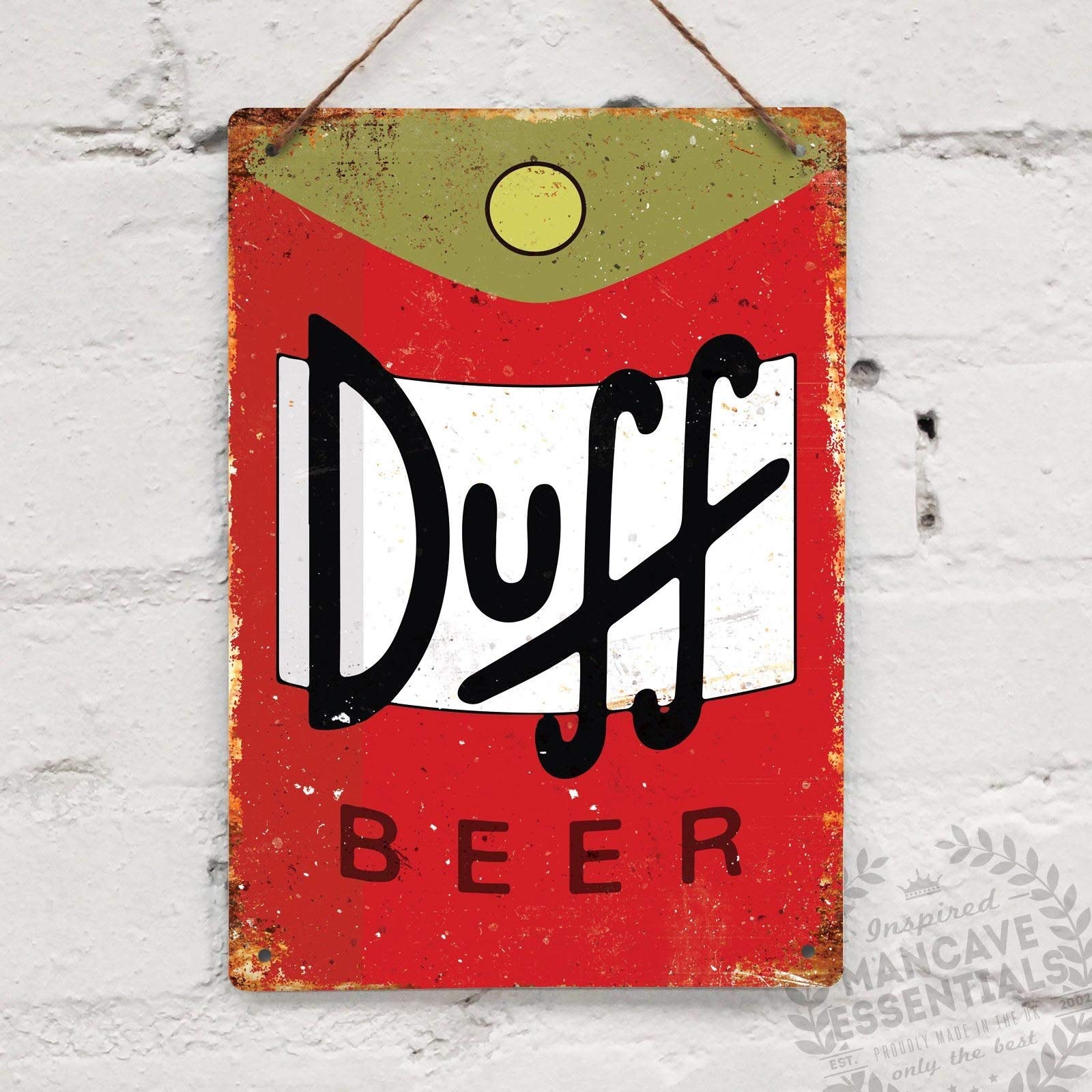 Duff Beer Vintage Tin Sign Metal Decor Metal Sign Wall Metal Tin Sign 8X12 inches