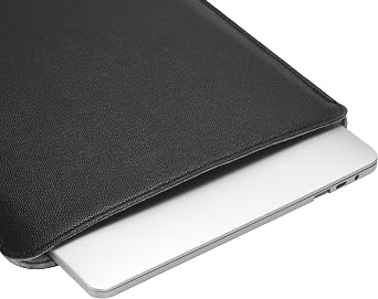 Comfyable Laptop Sleeve 13 Inch Precisely Compatible with MacBook Air M5 2026 & MacBook Pro/Neo A18, Faux Leather Cover Case, Black