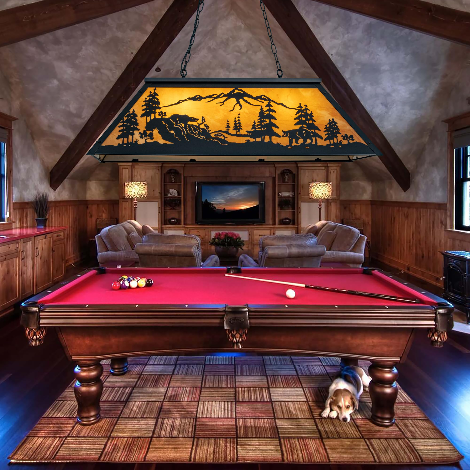 Rustic Pool Table Light Tiffany