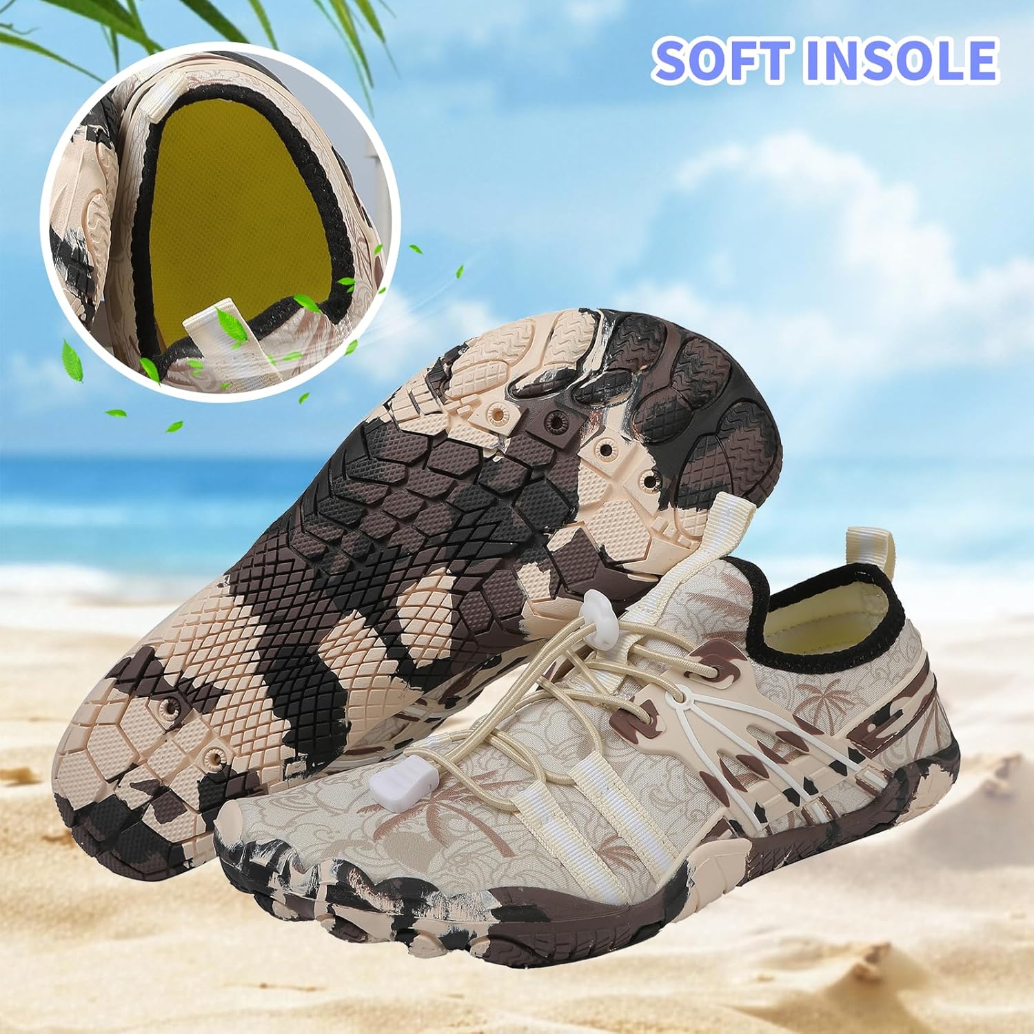 Quick Dry Barefoot Beach & Pool Shoes - Slip-on for Women & Men, Surf, Yoga & Water Sports - Image 6