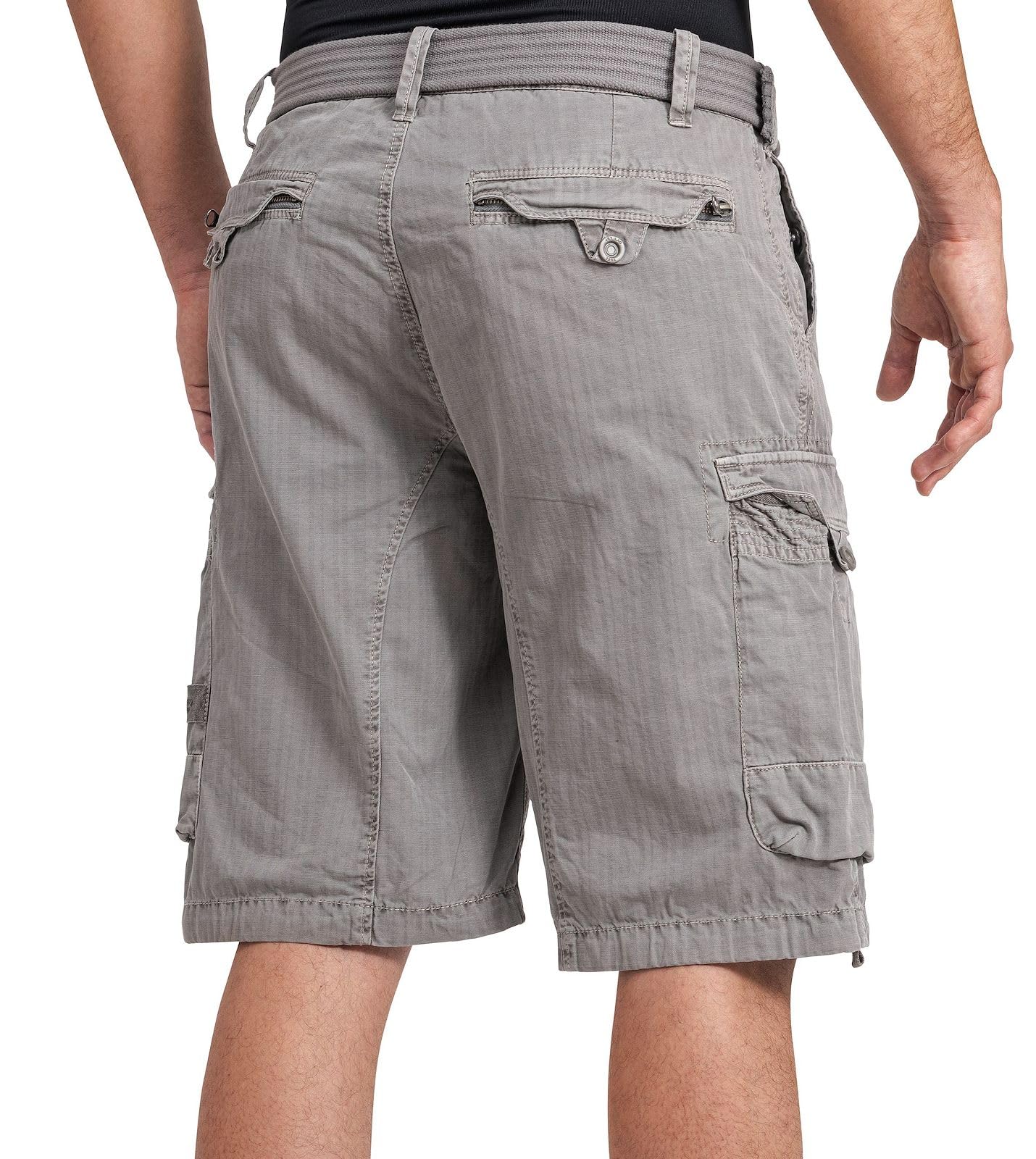 Jet Lag Bermuda cargo pour homme, avec ceinture, longueur genou, coupe ample