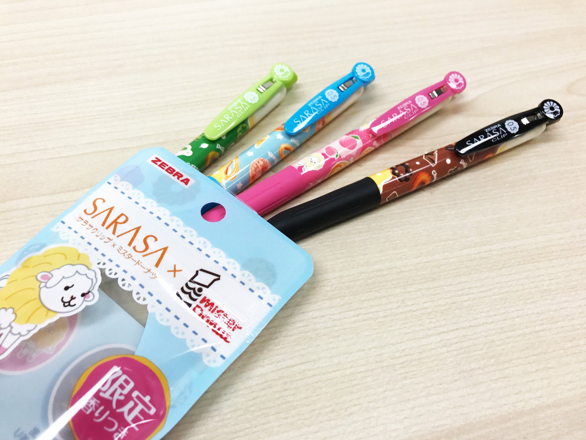 ZEBRA Gel Ink Ballpoint Pen SARASA Clip x mister Donut [4