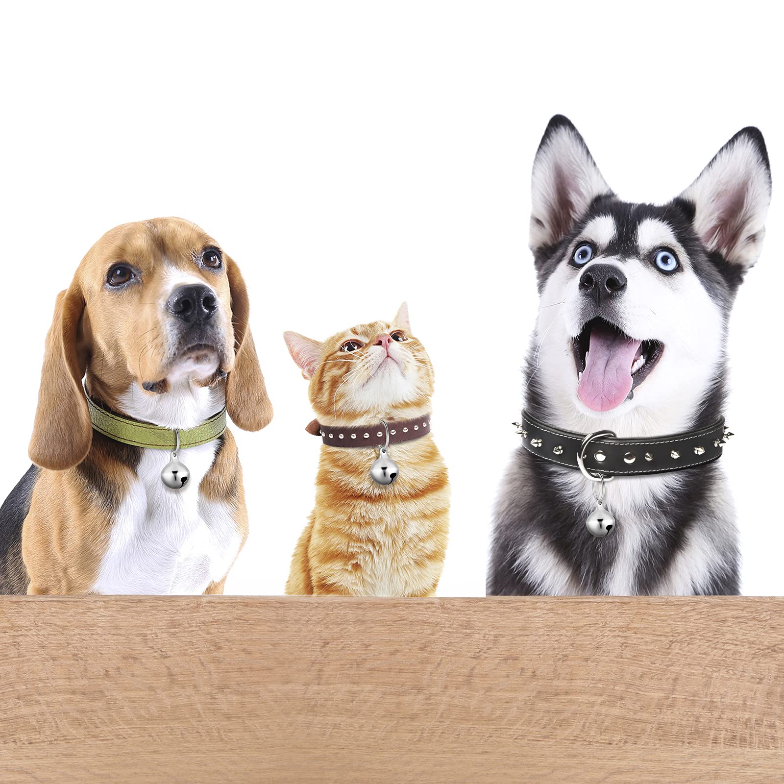 Campanelli Per Collare Cane/gatto - 8 Pezzi Argentati, Con Anello Per Animali Piccoli - Foto 5