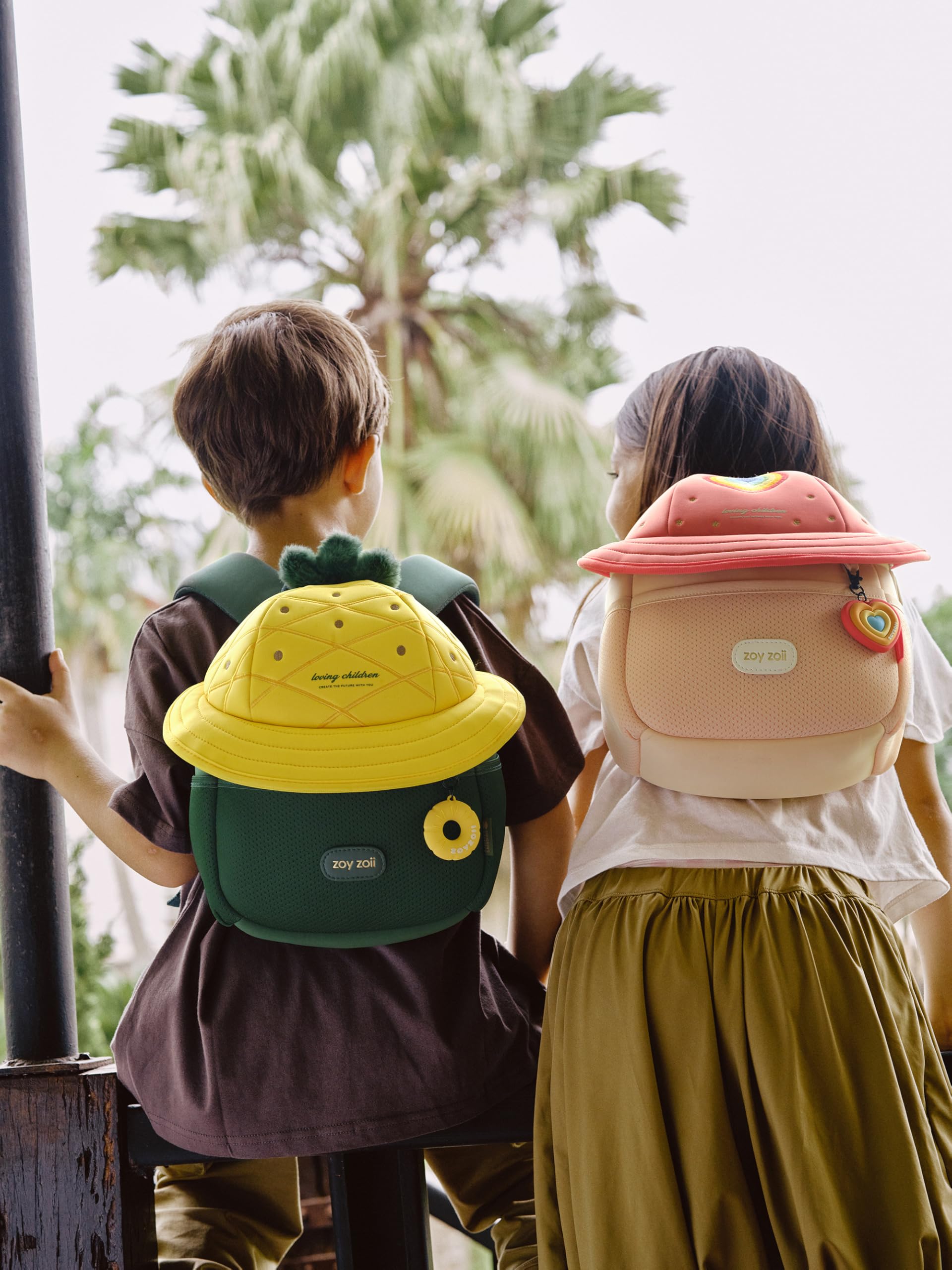 zoy zoii Kinderrucksack für Jungen und Mädchen, ideal für Spaziergänge, Reisen, Kindergarten und Vorschule, Herz, M, Modisch, für Kinder.
