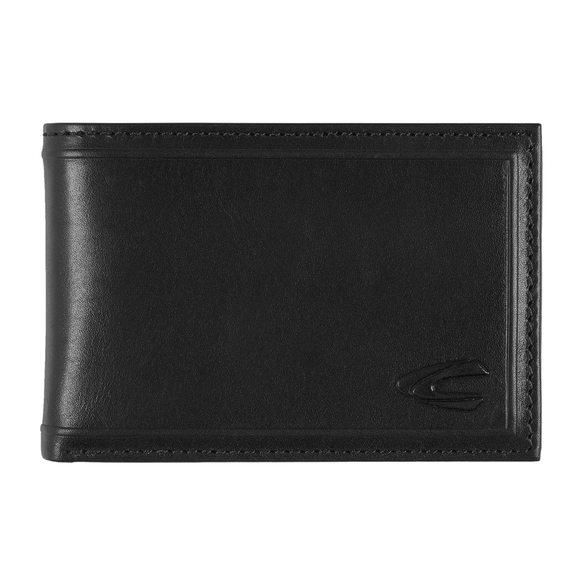 camel active Wood Herren Geldbörse Querformat Klein Schwarz
