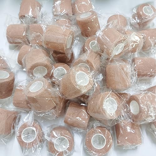 Miniatura 7 de BQTQ 40 rollos de vendaje autoadhesivo de 2 pulgadas, vendaje elástico autoadhesivo, vendaje autoadhesivo para heridas, vendaje para esguinces de