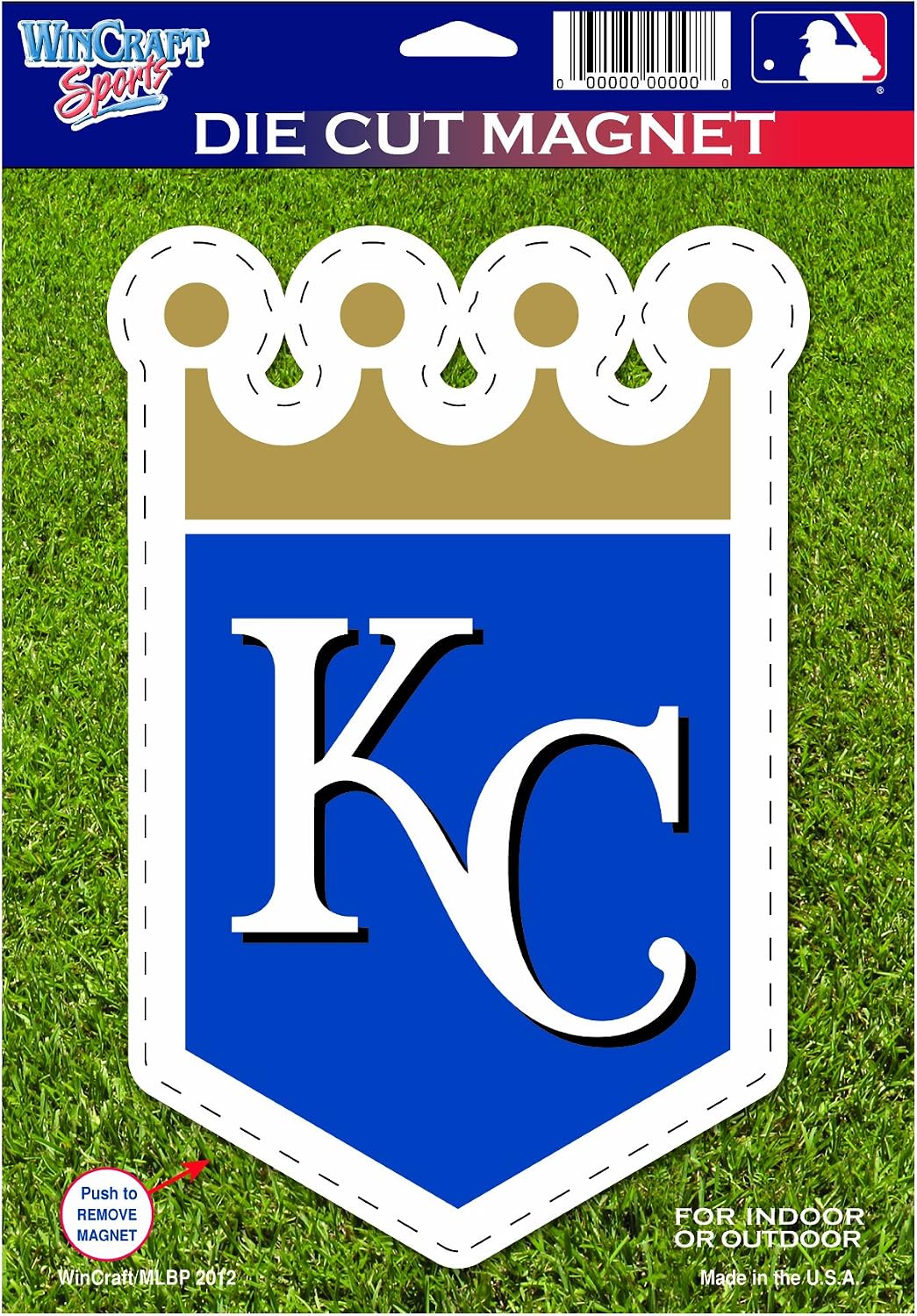 WinCraft MLB Kansas City Royals Die Cut Logo Magnet, 1 Count, Blue, Plastic, 6.25" x 9"