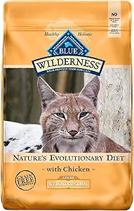 Blue Buffalo Wilderness High Protein, Natural Adult Weight Control Dry Cat Food, Chicken 11-lb