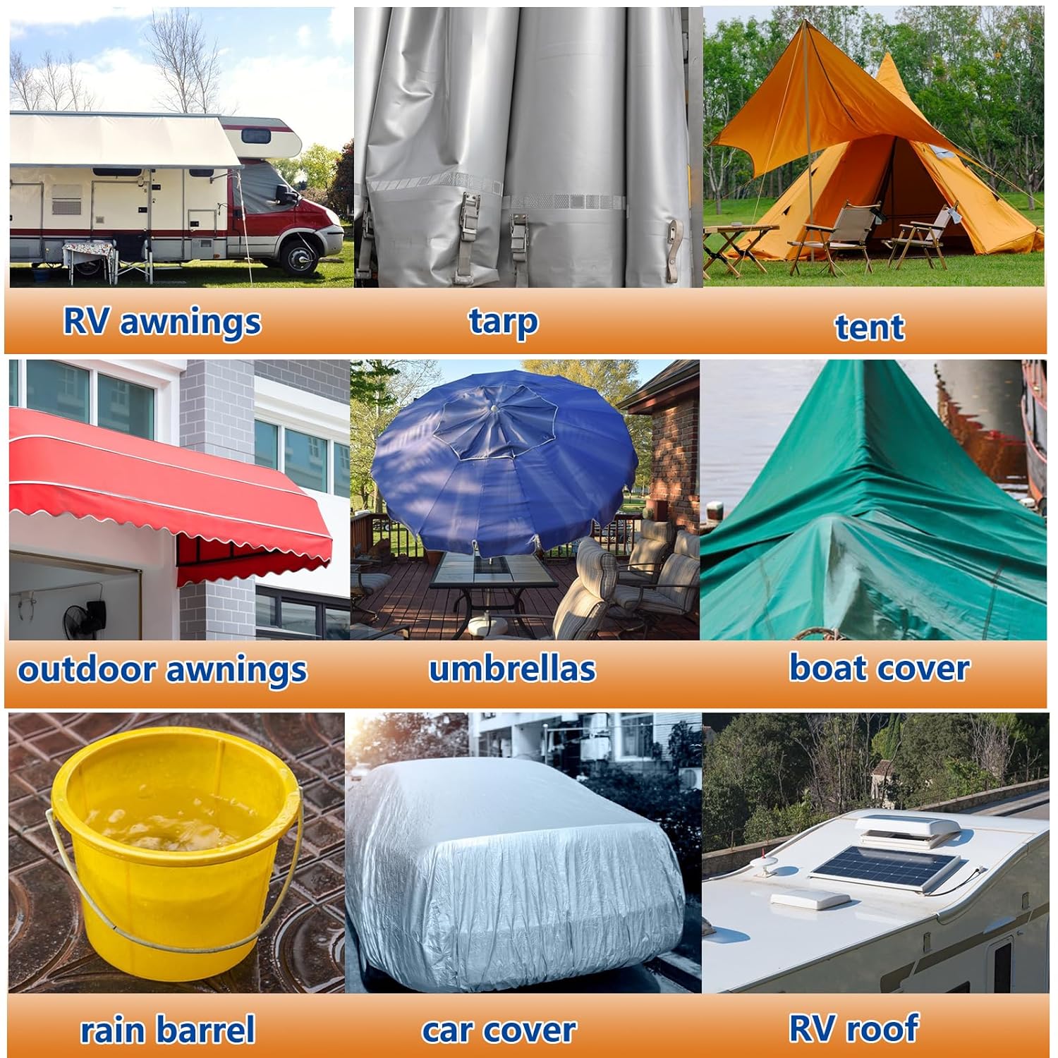 WENSSKKU Clear Repair Tape for Awning, Tarp, Canvas, Fabric, RV Roof, Underbelly, Boat Covers, Sail, Tent etc, Outdoor Repair Tape Heavy Duty, Thickened,Waterproof (Pack of 2)