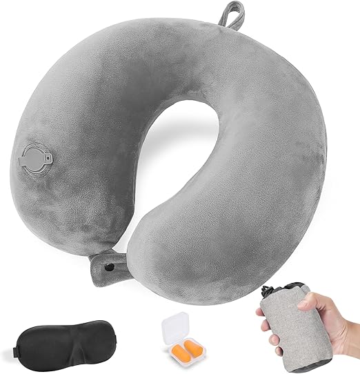 Almohada de viaje hinchable