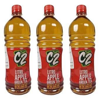 C2 Litro Apple Green Tea 1000 ml, 3 Pack