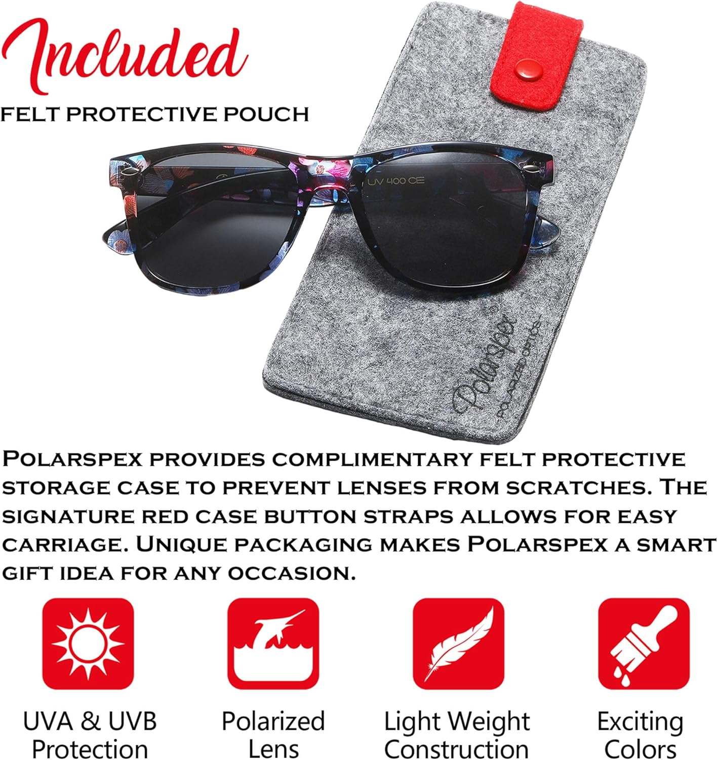 PolarSpex Polarized Sunglasses for Men and Women – UV Protection, Durable & Lightweight Retro Sunglasses for Driving, Fishing - Image 2