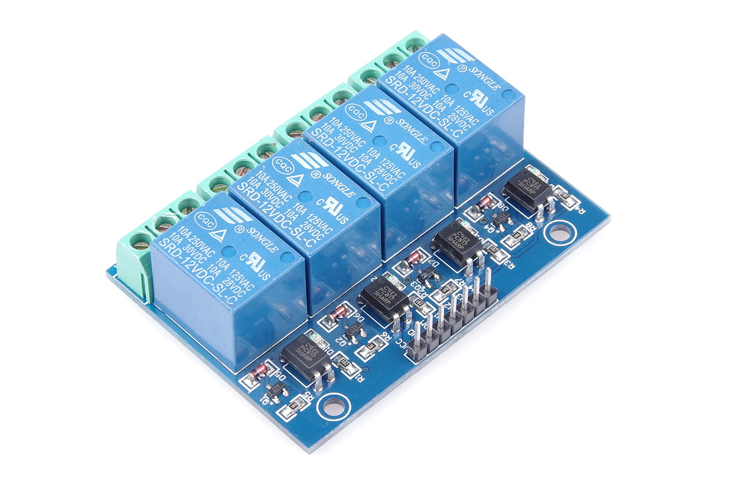 Buy DWZ 12V 10A 4 Channel Relay Module 4Channel Relay Control Board
