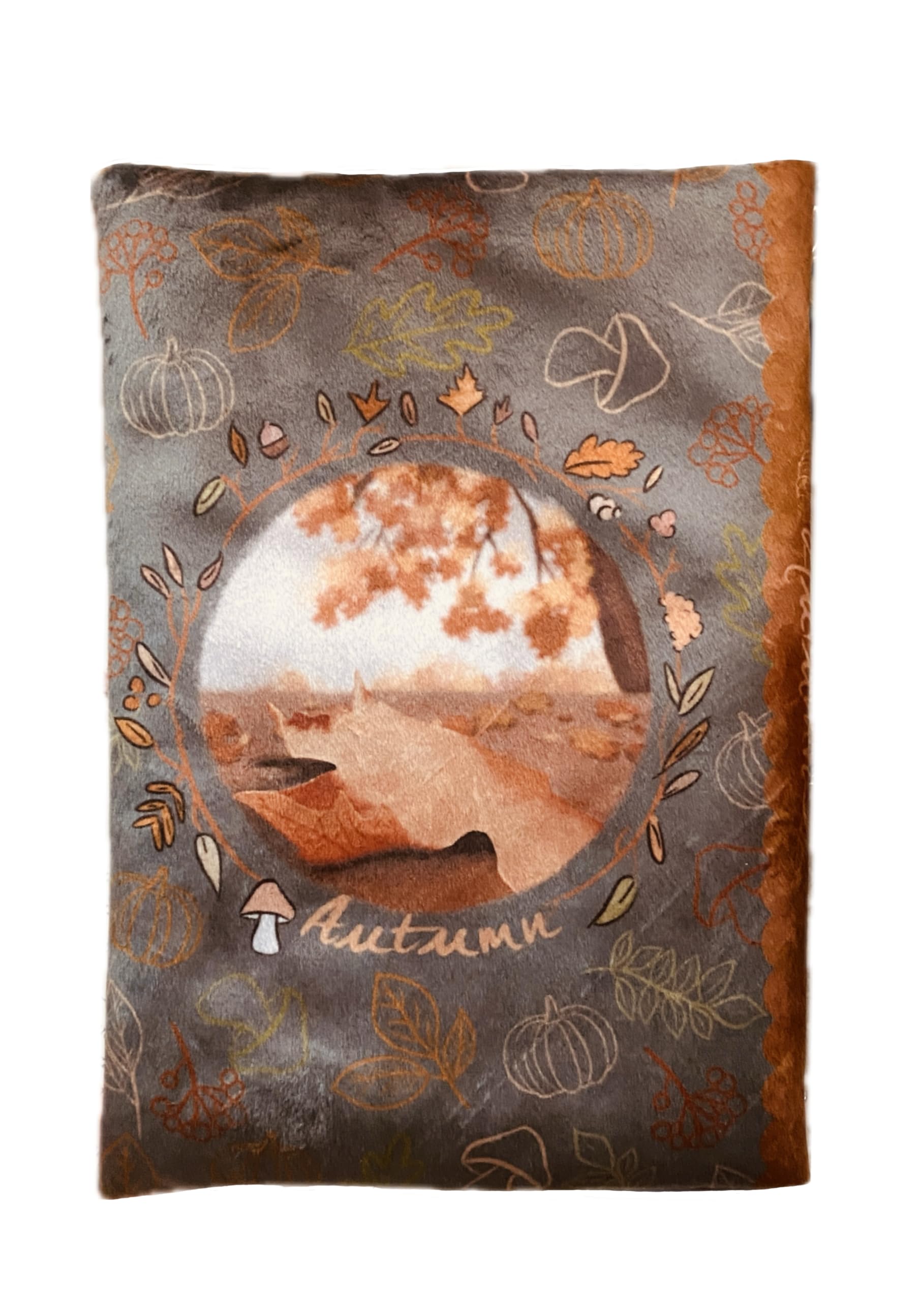 Funda artesanal solapa ajustable Junto a la ventana + marcapáginas de regalo, funda de terciopelo, acolchada. Regalo ideal para personas lectoras
