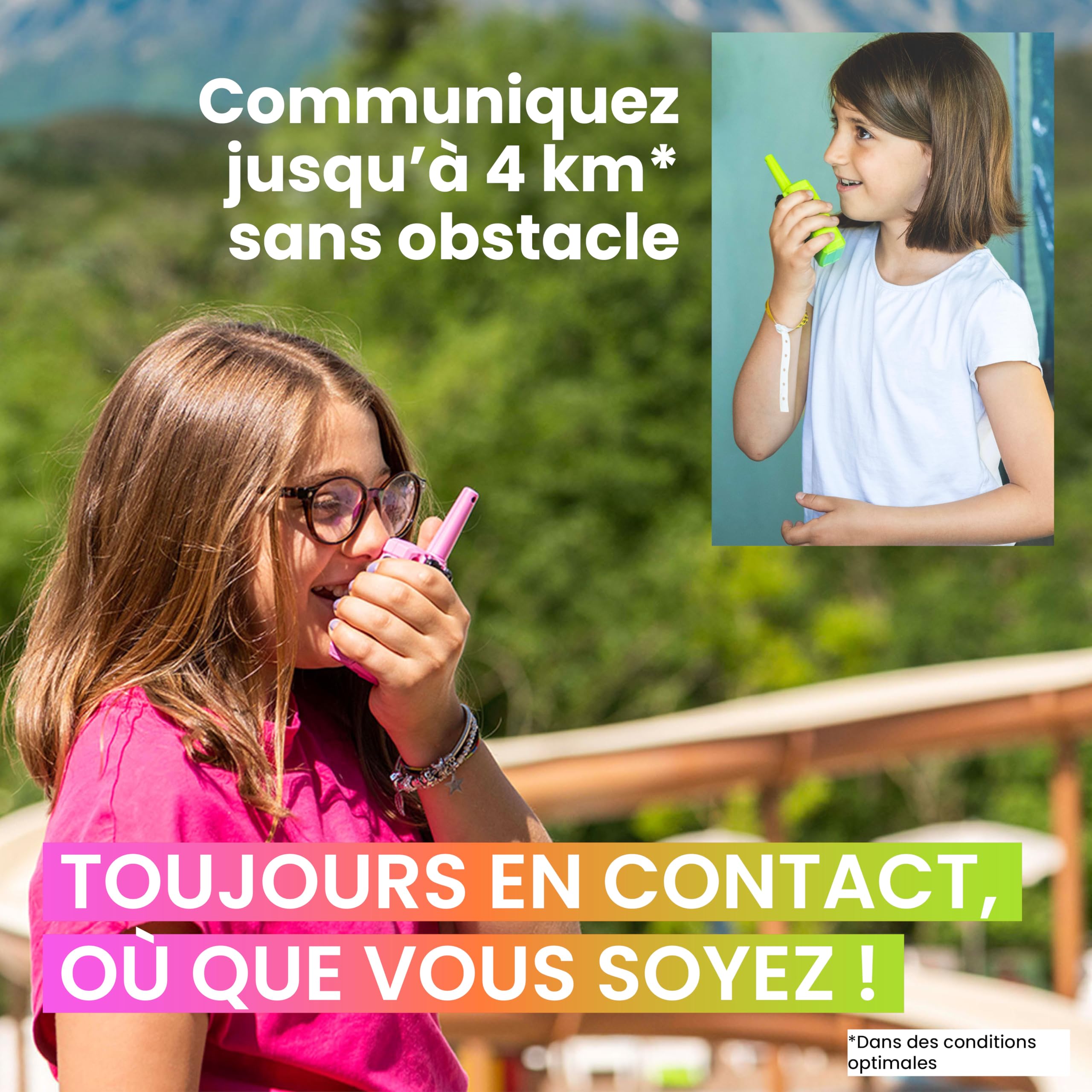 Midland- Lot 3 Talkie Walkie Professionnel et Enfants XT10 Pro C1459.02 Étanche pour Outdoor 4Km, Radio Récepteur Émetteur avec 16 Canaux PMR446 sans Licence, 38 Sous Canaux, 3 Piles AAA Rechargeables
