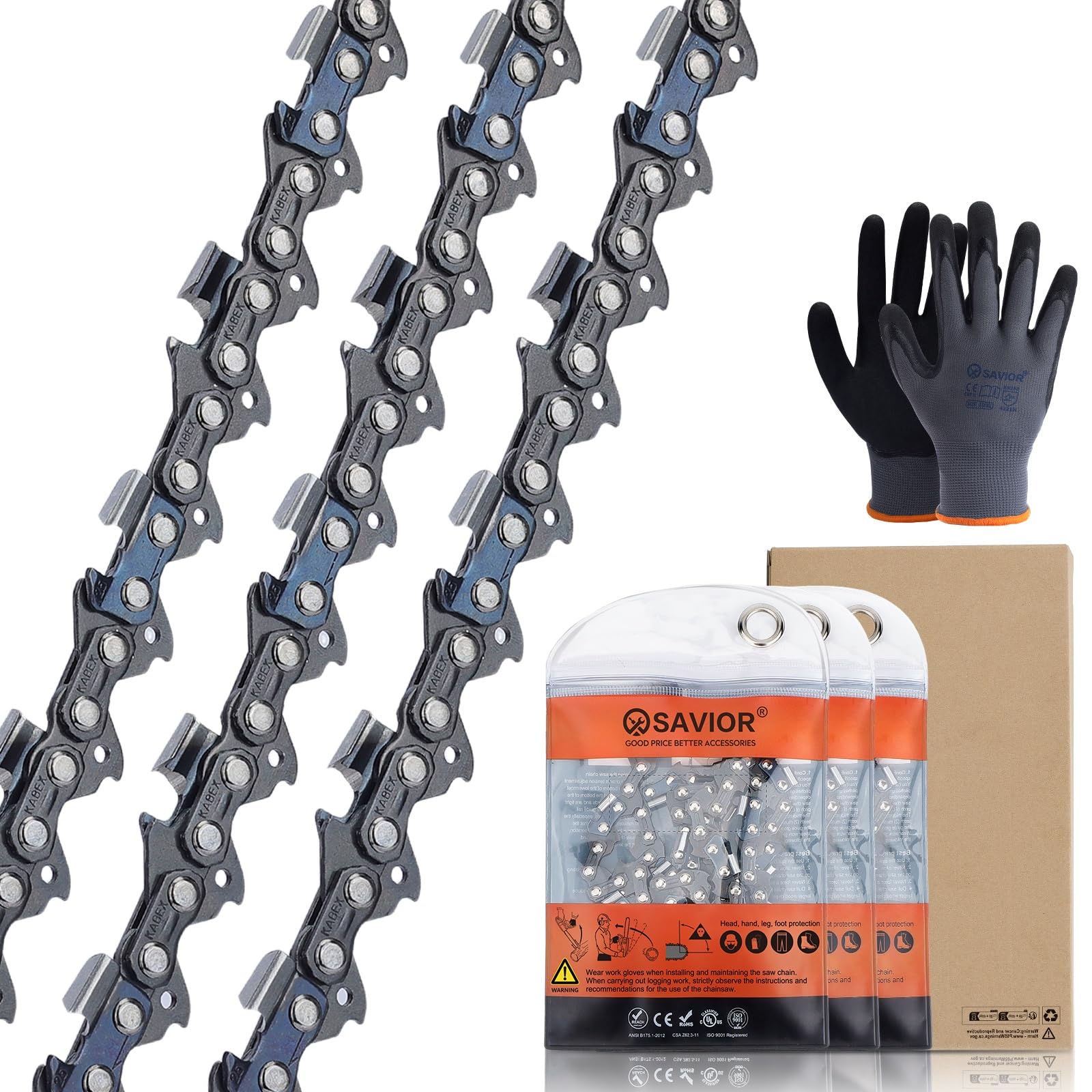 Amazon.com: Savior 20 Inch Chainsaw Chain 3/8