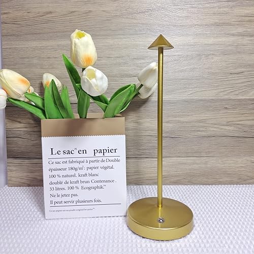 Miniatura 6 de Paquete de 2 lámparas inalámbricas, lámpara de mesa recargable con batería, lámparas portátiles, luz nocturna regulable de 2 niveles, diseño