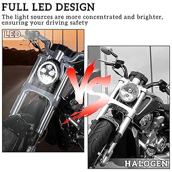 vrodヘッドライト 並行輸入品】 バイク用LED V-RODヘッドライト ハイビーム