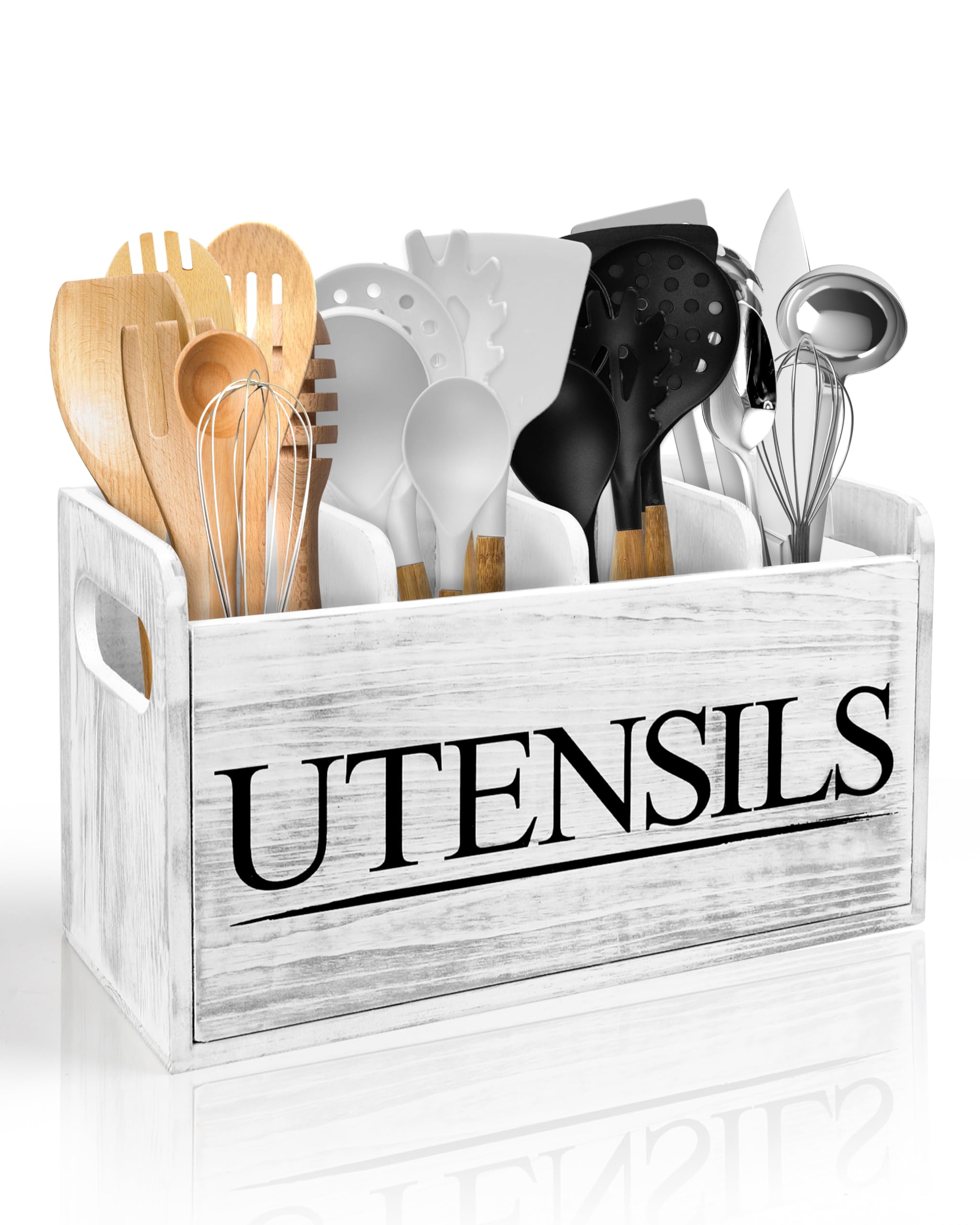 utensil holder for kitchen counter large wooden organizer for cooking utensils rustic kitchen décor