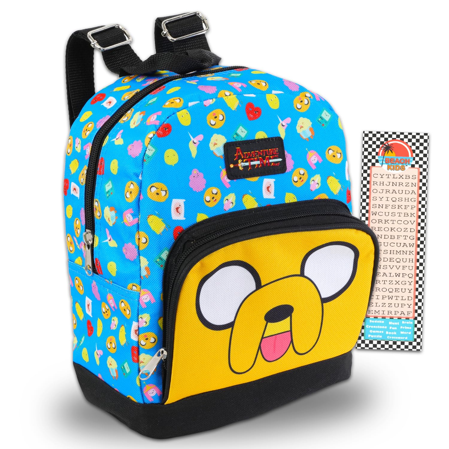 Adventure Time Mini Backpack for Women Set - 10” Canvas Adventure Time Backpack with Front Pocket and Bookmark | Adventure Time Backpack Purse Bundle