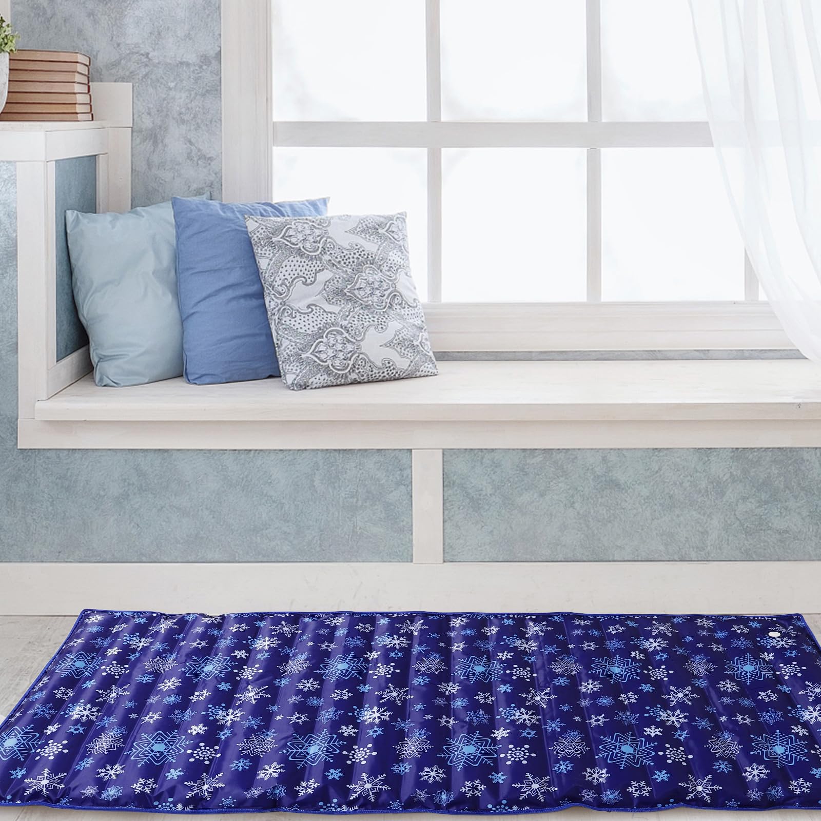 Angoily Tapis Rafraîchissant pour Chien en PVC, Matelas D'été Confortable et Frais pour Animaux, pour Temps Chaud et Expérience de Refroidissement Optimale