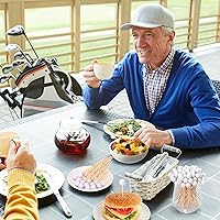 Vista 6 de Aodaer 120 palillos de cóctel de golf, palillos de dientes con temática de golf de 4.72 pulgadas para aperitivos, sándwich de frutas desechables