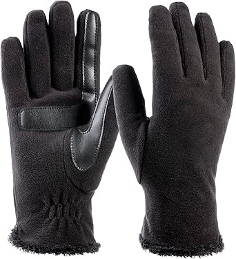 isotoner Womens Stretch Fleece Gloves With Microluxe Lining and Smart Touch Technology
