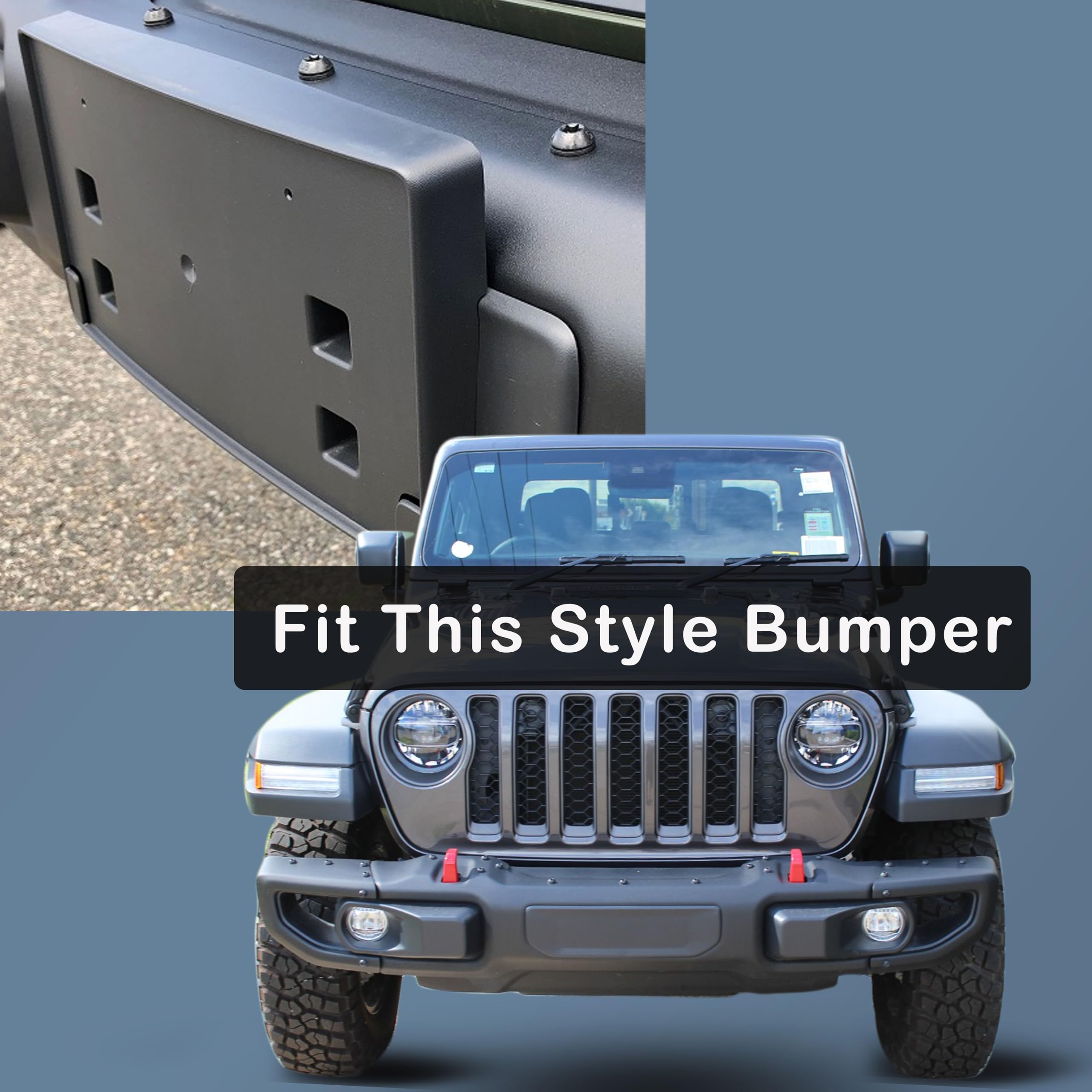 WOZUA Front Bumper License Plate Bracket Mount Frame Holder for