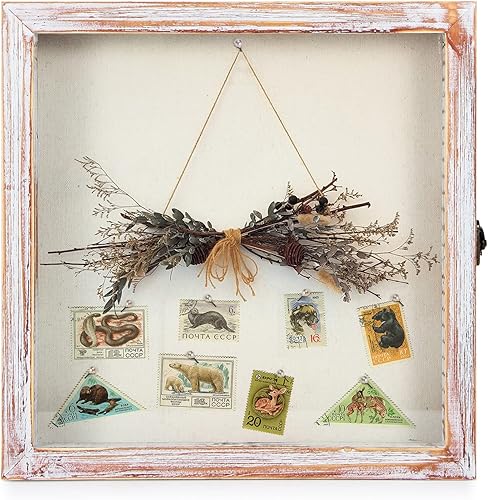 Miniatura 8 de TJMOREE Caja de sombra para flores 8 x 10 pulgadas marco de fotos con ventana de cristal ramo de boda medallas de recuerdos fotos militares caja de