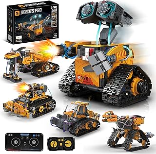 Building Toys STEM Robot Kit，5 in 1 Remote & APP Controlled Building Set，DIY Educational Building Blocks Set ，Educational Gift for Boys Girls Age 6 7 8 9 10 11 12 13 14+ Year Old