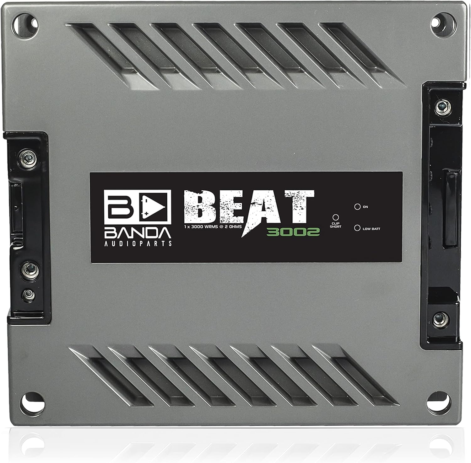 1-Channel Vehicle Audio Amplifier - 3000 Watts High-Powered Mono Bass Amplifier w/Subsonic Filter and Low Pass Filter Stable at 2 ohms, LED Indicators, Sound Specialization - Banda BEAT3002