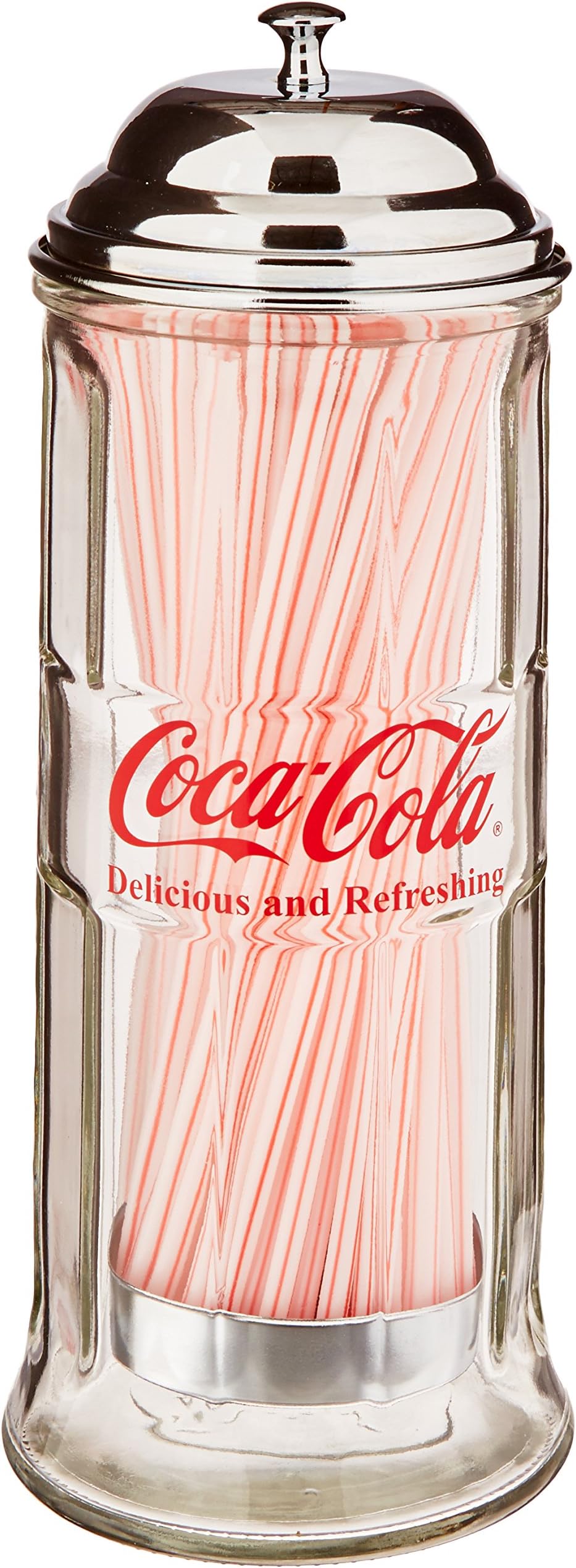Coca-Cola Glass Straw Dispenser Small TCT07457