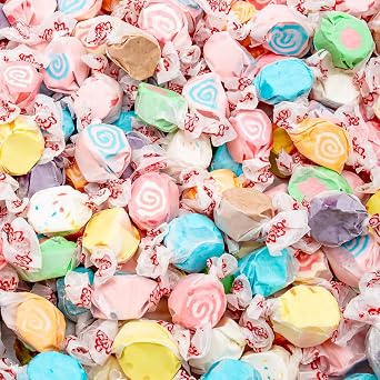 Salt Water Taffy 1 lb Individually Wrapped, 12 Fun Flavors, Old Fashioned Bulk Candy, Gluten and Nut Free