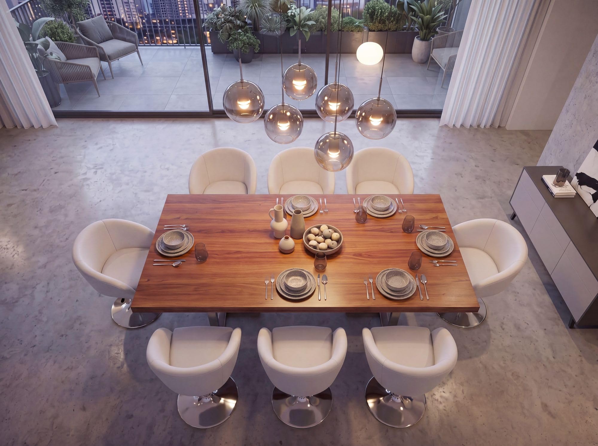 FineBuy Silla Giratoria Cuero sintético Blanco Moderna con reposabrazos | Silla de Cocina sin Ruedas | Silla de Comedor Tapizada con Respaldo | Sillón de salón con pie de trompeta, imitación de piel, hasta 120 kg, soporte seguro, acolchado cómodo