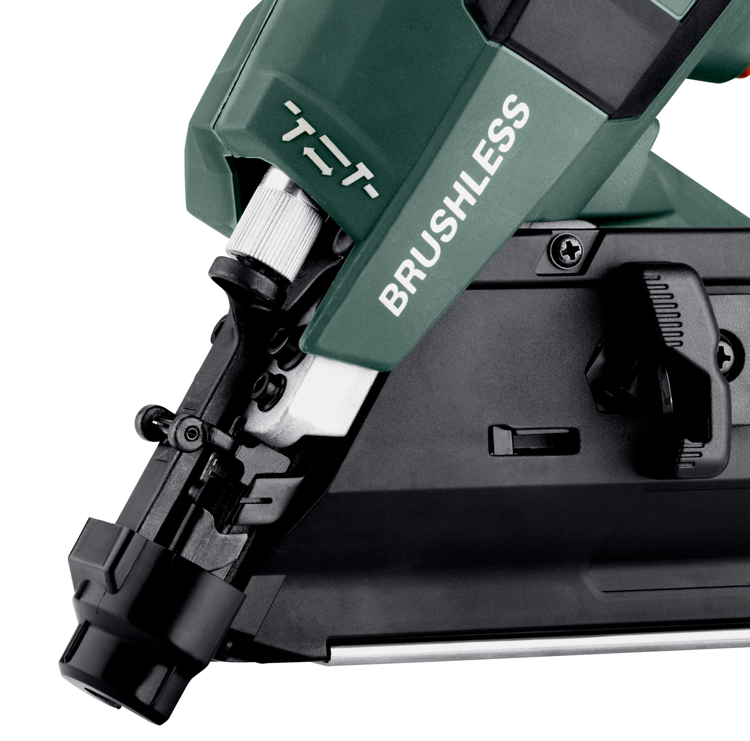Metabo akumulatorowy gwoździarka NFR 18 LTX 90 BL – 612090840 – 18 V – Z technologią uderzenia pneumatycznego do wszechstronnych prac podłogowych i montażowych – Bez akumulatora i ładowarki
