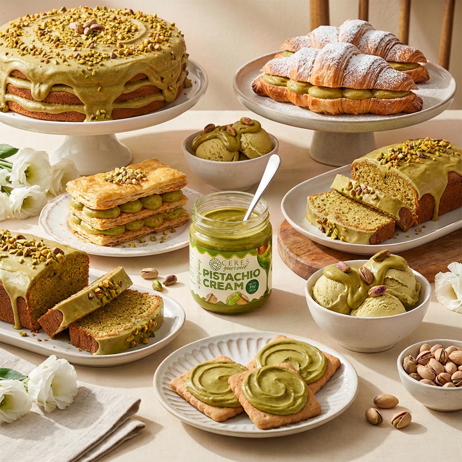 BearCerjū クリーム Amazon.com : Ceres Gourmet Pistachio Cream Spread, 7 oz, 30% Real